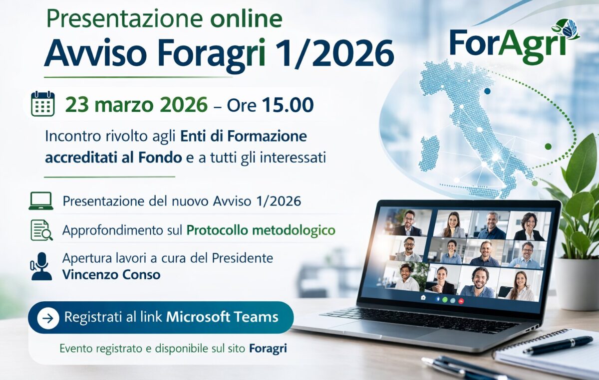 Presentazione online dell’Avviso Foragri 1/2026